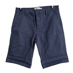 Topman Navy Blue Chino Shorts Men's Size 30 Slim Fit Flat Front